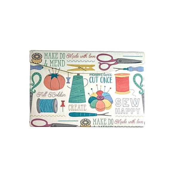 Molly & Rex White Two Layer Storage Sewing Box - Picture 3 of 15